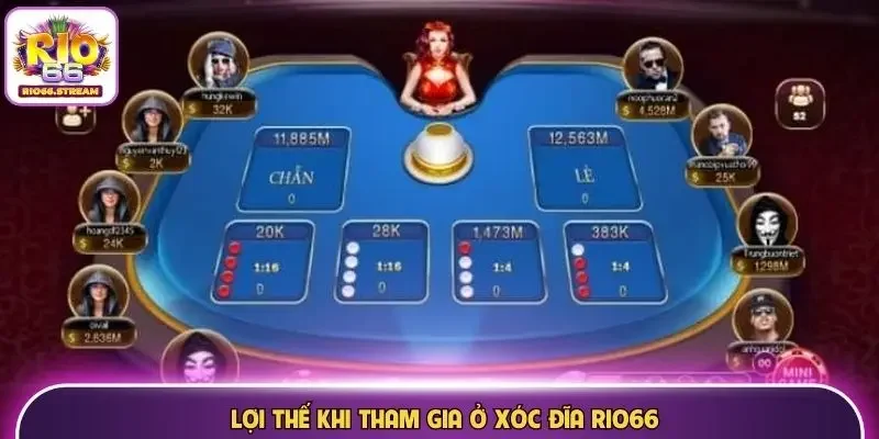 Lợi thế khi tham gia ở mỗi ván Xóc Đĩa Rio66